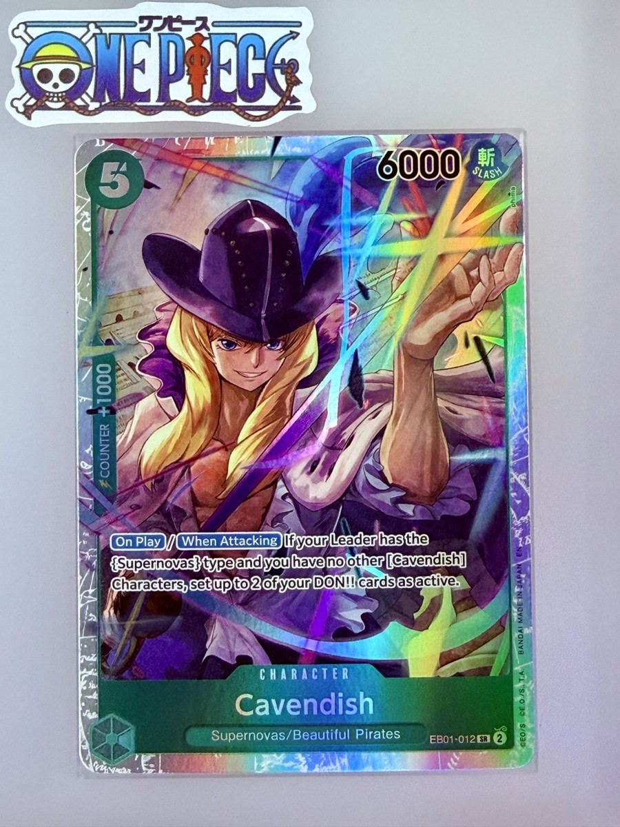 シ*ス様 2024 ONE PIECE CAVENDISH カード #012 One Piece Card Game🏴‍☠️COLOR: GREEN EB01-012 CAVENDISH SR FOIL