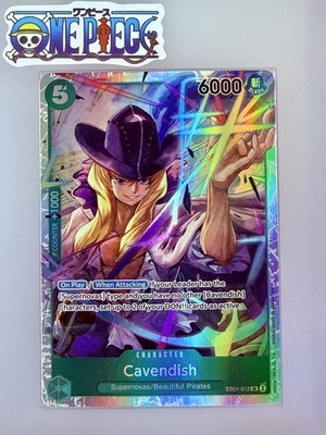 One Piece Card Game   COLOR: GREEN EB01-012 CAVENDISH SR FOIL NM ENGLISH