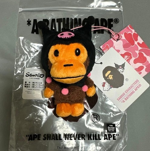 BAPE x Sanrio Kuromi Plush Keychain Black NEW NCT WISH Riku Pick Limited