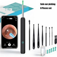 8Pcs HD Cameara Vacuum Ear Cleaner Wax Remover Safety Painless Cleaning Device