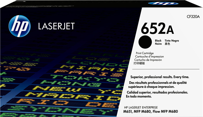 Toner noir HP 652A CF320A anti-traces pour documents laser parfaits
