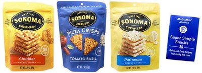 Sonoma Creamery Crisps Variety Pack 3 Flavors Cheddar Parmesan Tomato Basil
