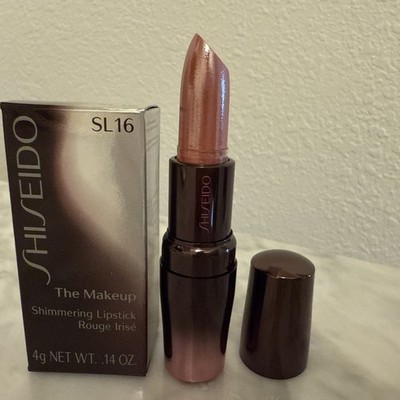 New in box RARE Shiseido The Makeup SL16 Shimmering Lipstick  4g .14oz pink