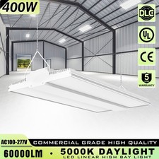 400W LED Linear High Bay Shop Light Commercial Industrial Hanging Lamp - 60000LM