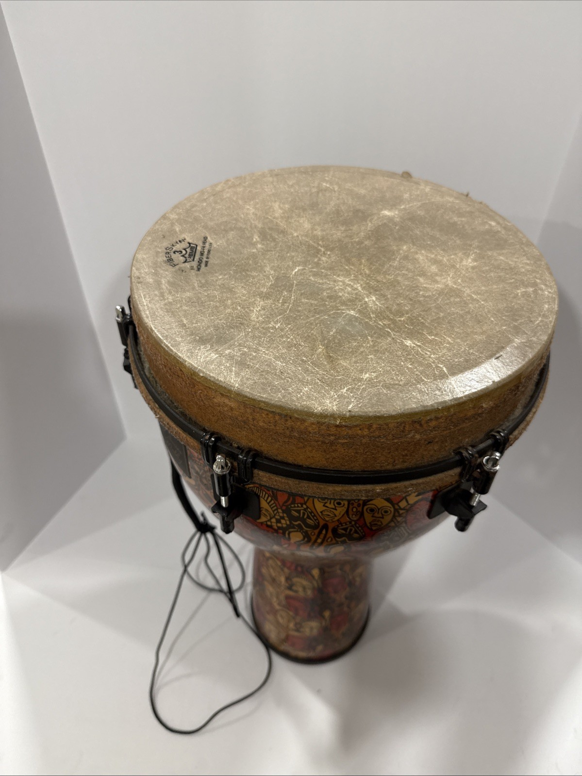REMO Leon Mobley Signature DJEMBE Drum 12" Mondo Acousticon Key Turned