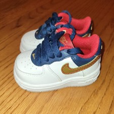 2007 OG 3C VTG NIKE AIR baby force 1 low crib XXV USA navy red gold Olympic