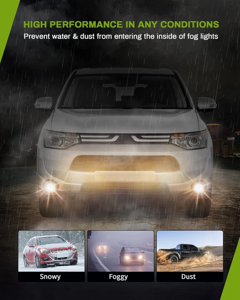 AUTOSAVER88 Fog Lights for 2010-2015 Mitsubishi Outlander 11-15 Outlander Sport Foto 2 de 4