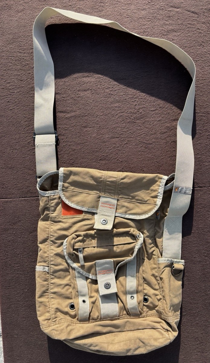 American Eagle Outfitters Y2K Canvas Messenger Bag Army Khaki