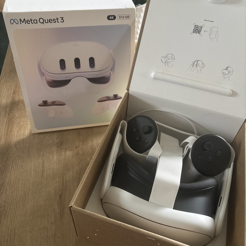 Meta Quest 3 Virtual Reality Headset 512GB with Controllers, 4K UHD