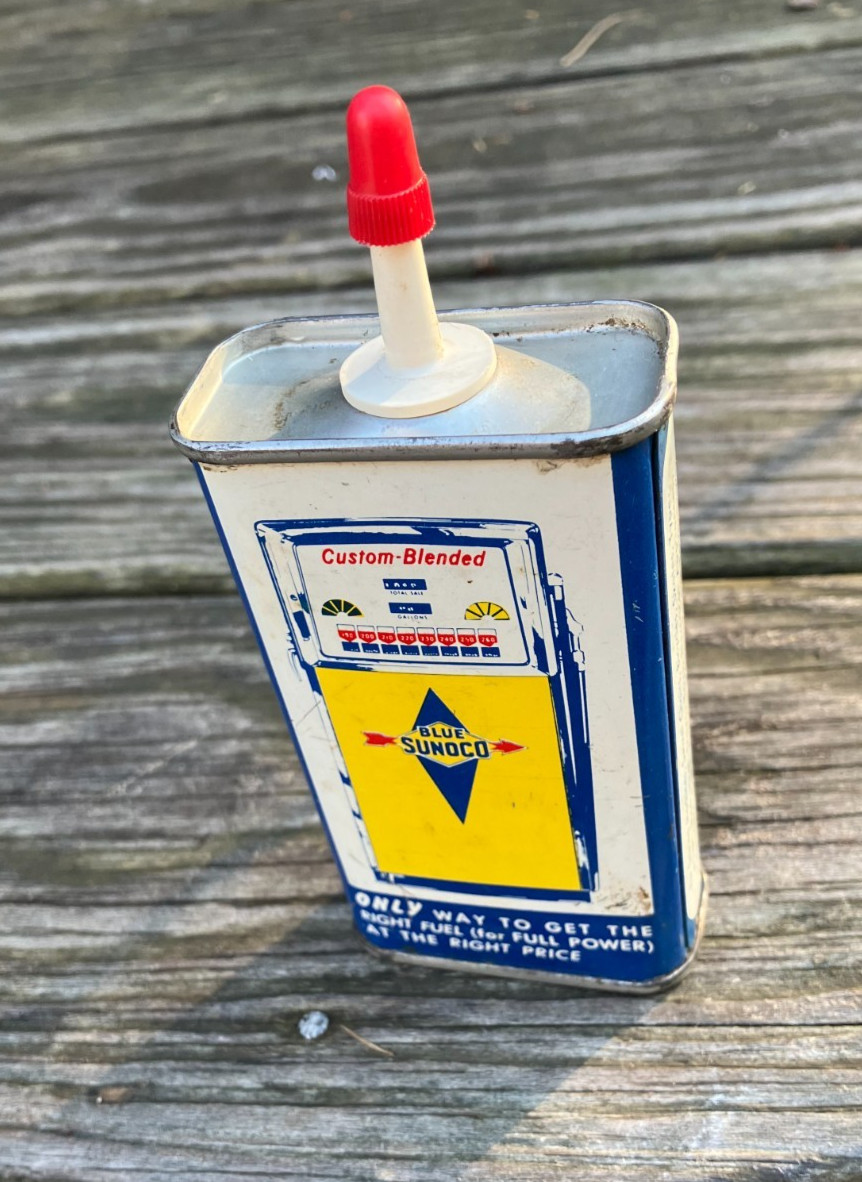 Vintage Sunoco Household Oil 4oz Oil Can Full