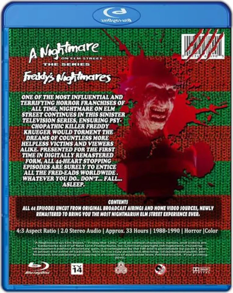 A NIGHTMARE ON ELM STREET FREDDY'S NIGHTMARES THE COMPLETE TV SERIES BLU RAY OOP - Image 2 of 2