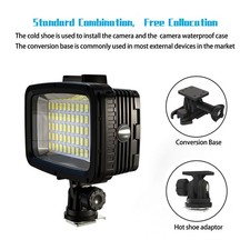 1800LM Waterproof LED Video Light 40M/130ft Underwater for Camera Gopro Case
