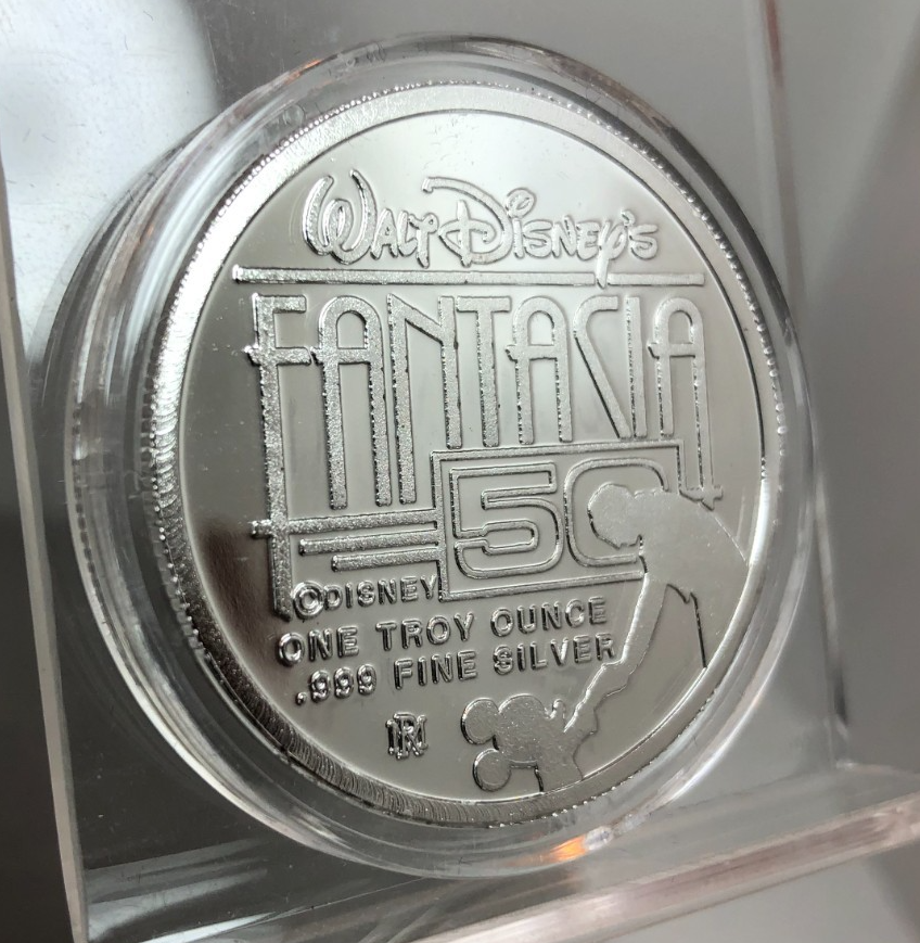 1990 Disney Fantasia Golden 50th Anniversary 7x 1oz 999 Fine