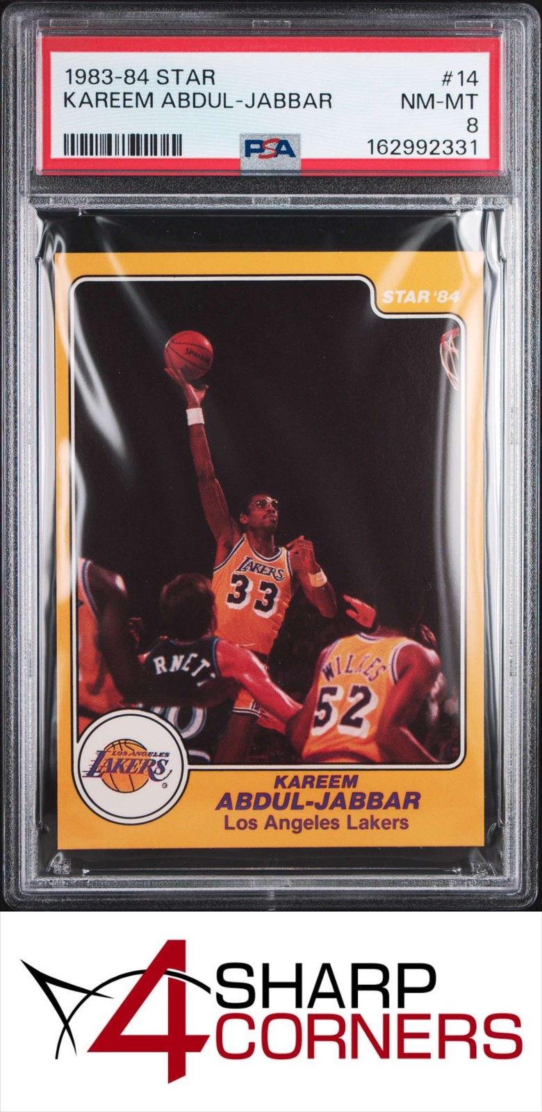 1983 STAR #14 KAREEM ABDUL-JABBAR LAKERS HOF PSA 8