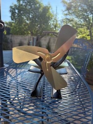 Vintage Caframo Ecofan AirPlus Heat-Powered Wood Stove Fan   Made in Canada