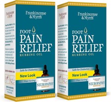Frankincense and Myrrh Foot Pain Relief Rubbing Oil, 2 Ounce Pack of 2 
