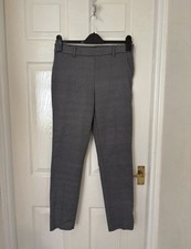 H&M Cigarette Black and White Trousers , Patterned , Size 38