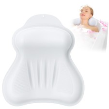 Silicone Bath Pillow, New Material Pillows for Tub Head Neck and White