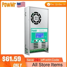 PowMr 60A MPPT Solar Panel Battery Charge Controller 12V/24/36/48V LCD Regulator