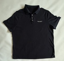 Armani Exchange Black Polo Shirt. Ens Size L Collared Short Sleeve