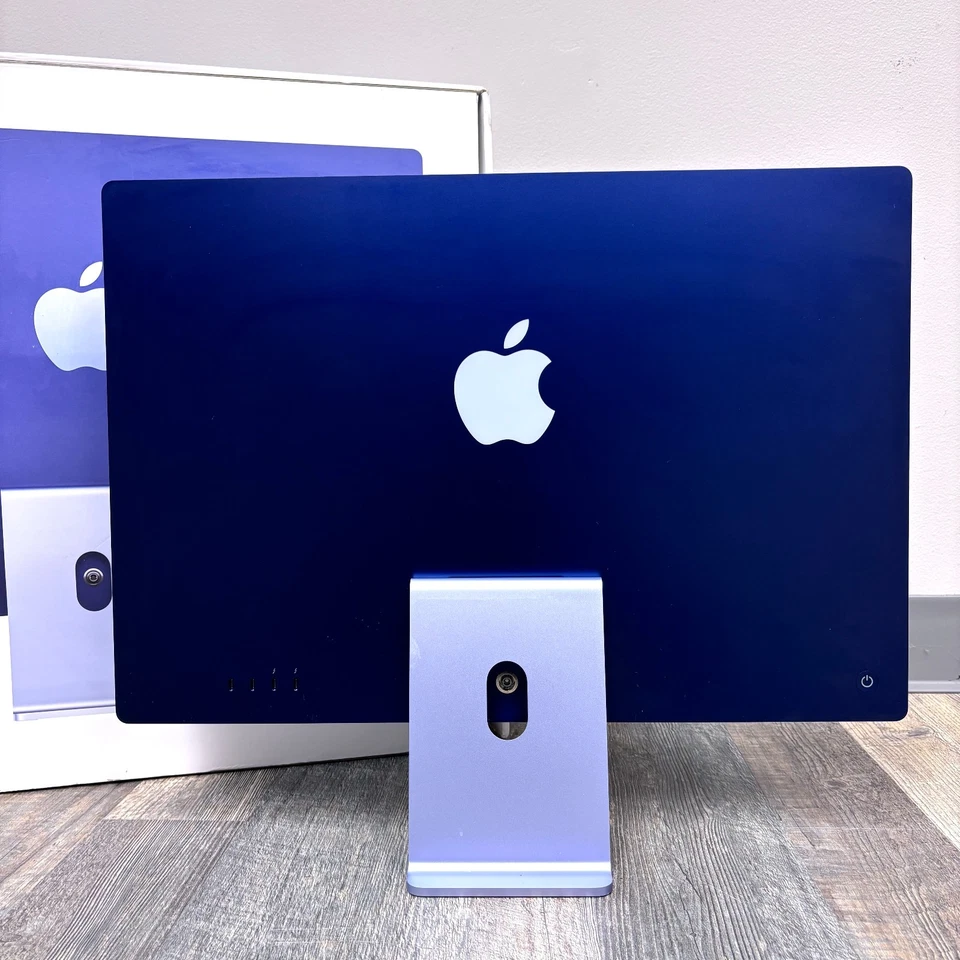 Apple iMac 24" M1 16GB 512GB SSD 8‑Core CPU 8‑Core GPU 4.5K Retina - Purple - Image 3 of 4