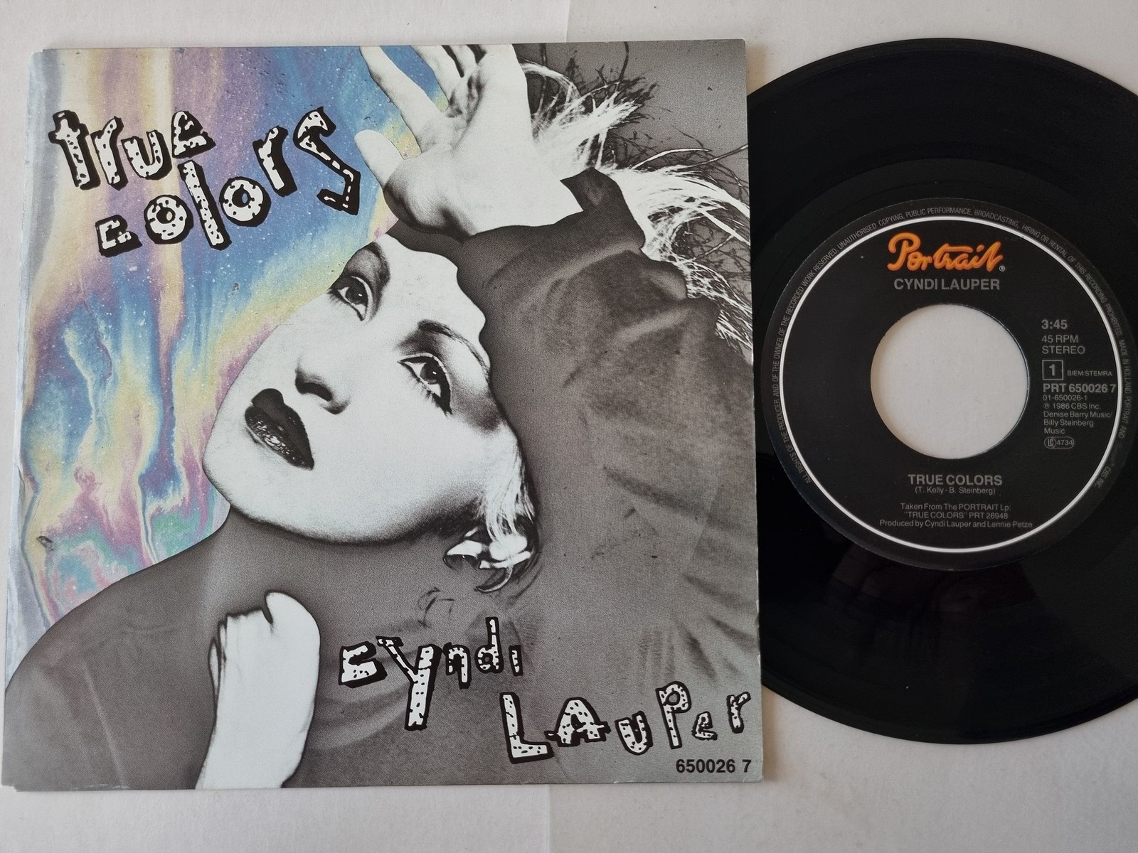 Cyndi Lauper - True Colors 7'' Vinyl Holland