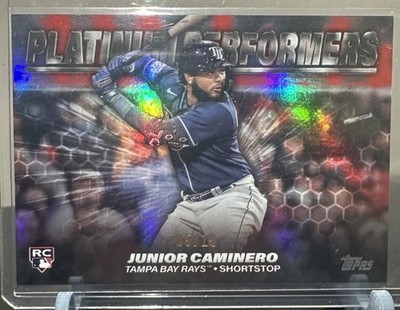 2024 Topps Series 2 Platinum Performers Junior Caminero #PP-22 Red /10 (RC)