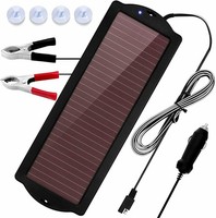 12V 2.5W Solarpanel LadegeräT FüR Kfz Autobatterie, Tragbares Solarmodul Auflade