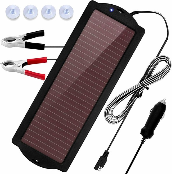 12V 2.5W Solarpanel LadegeräT FüR Kfz Autobatterie, Tragbares Solarmodul Auflade-image