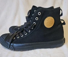 P.f. Flyers Grounder High Top Sneakers Rigid Wedge 10.5 Black Black Rare Gothic