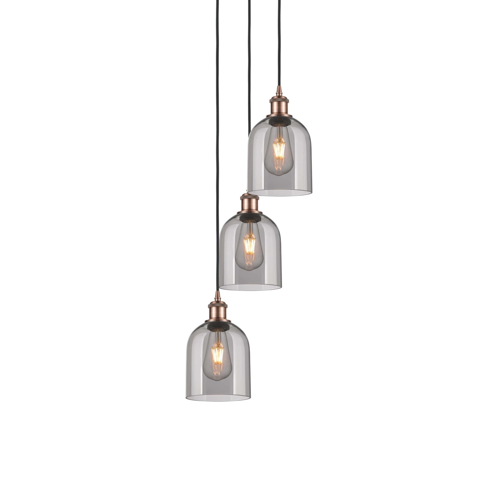 Innovations Lighting Bella 3-Light Pendant in Antique Copper 113B-3P-30-12