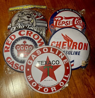 16'' Dome Metal Wall Signs - Vehicle Home Wall Decor Man Cave