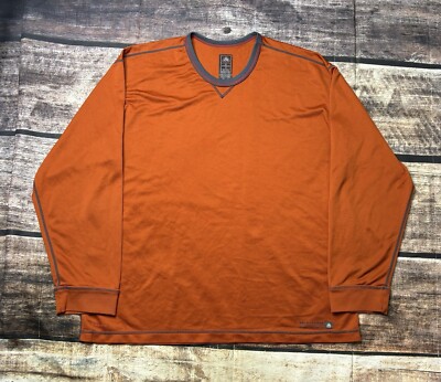 VTG Nike ACG Base Layer Shirt Men's 2XL Orange Long Sleeve Dri-Fit Y2K 