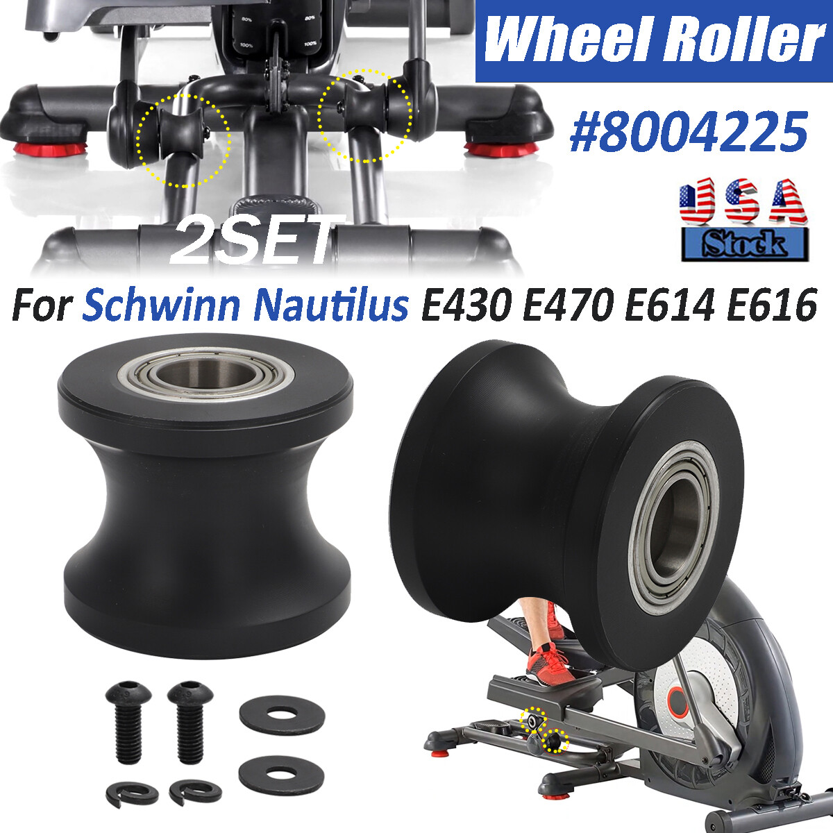 Leg Roller Fo Schwin E614 E616 430 470 100367 100383 Elliptical