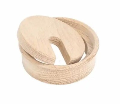 Kabeldurchlass aus Holz, Tülle, ordentlich - 80 mm Ø - Kabelmanagement EICHE-BUCHE-AHORN