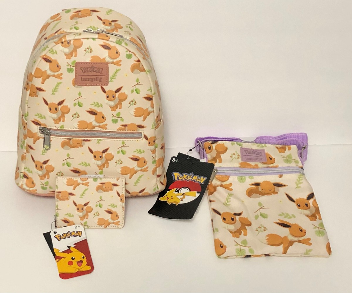 Loungefly Pokemon Eevee Mini Backpack, Crossbody Bag 