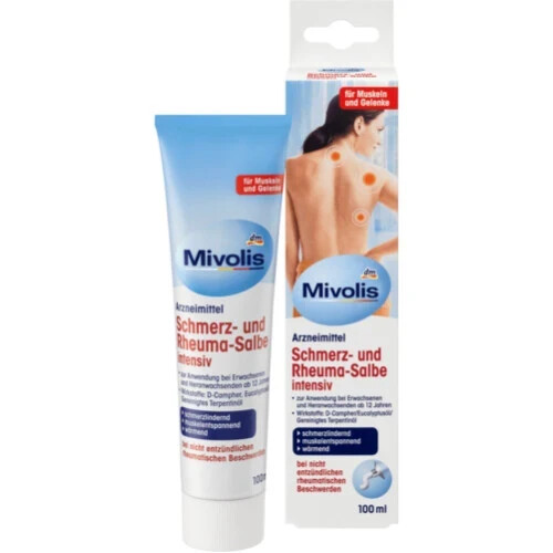 MIVOLIS Schmerz- und Rheuma-Salbe intensiv, schmerzlindernd, wärmend, 100ml, Neu