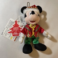 Tokyo Disneyland 2014 Christmas Fantasy Mickey Mouse Plush Keychain Pin With Tag