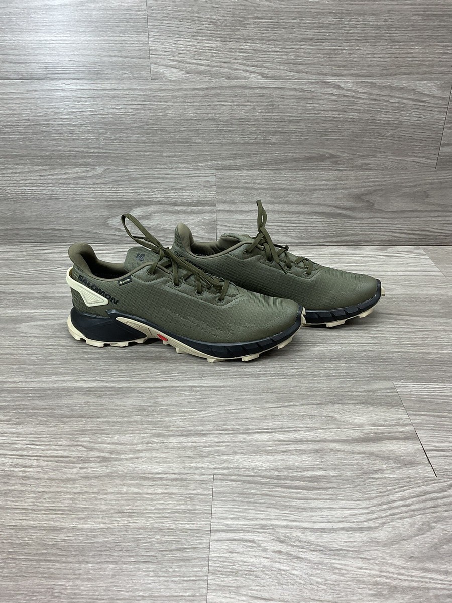 Salomon Alphacross 4 GTX GORETEX Lc Green Olive Vanilla 12 Trail