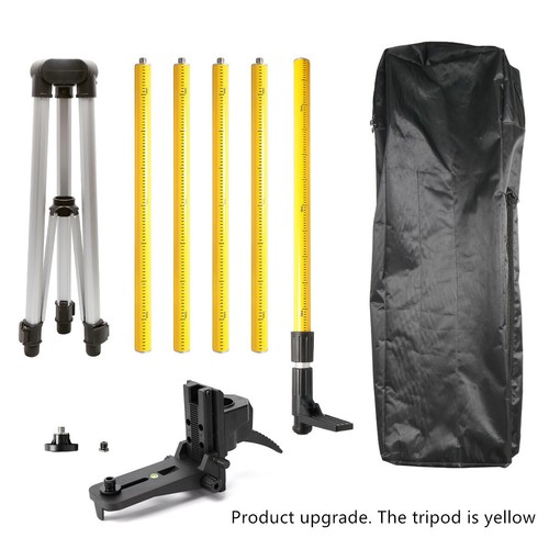 12Ft/3.7m Telescoping Pole w/Adjustable Laser Level Tripod For Rotary&Line Laser - Picture 16 of 16