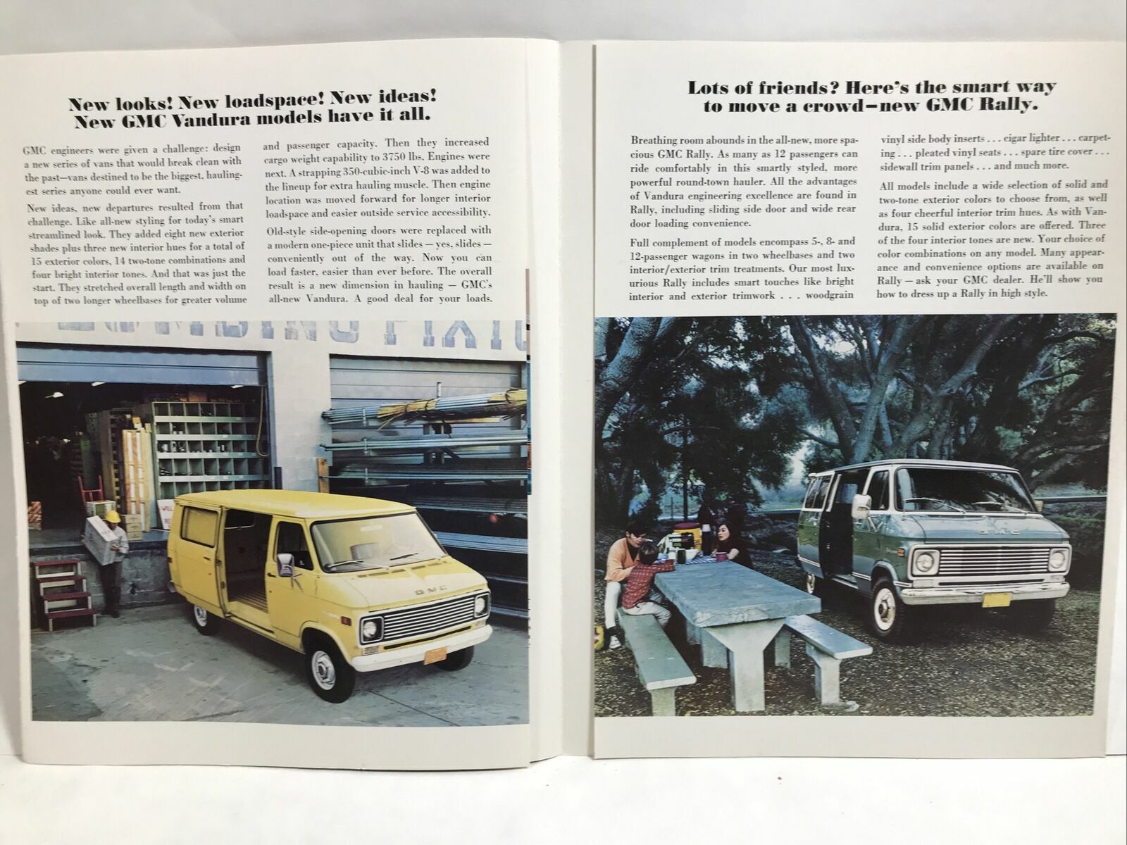1970 GMC VANDURA AND RALLY MODELS Delivery & Recreational Van Catalog
