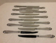 Oneida Knife Flatware Table Dinner Satin Garnet Knives Silverware Set of 12