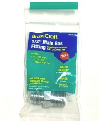 Brasscraft PSSD-43 1/2'' Male Gas Fitting NEW