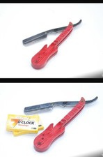 WOODEN BARBER Vintage Guitar STRAIGHT CUT THROAT SHAVING RAZOR RASOIRS +blds