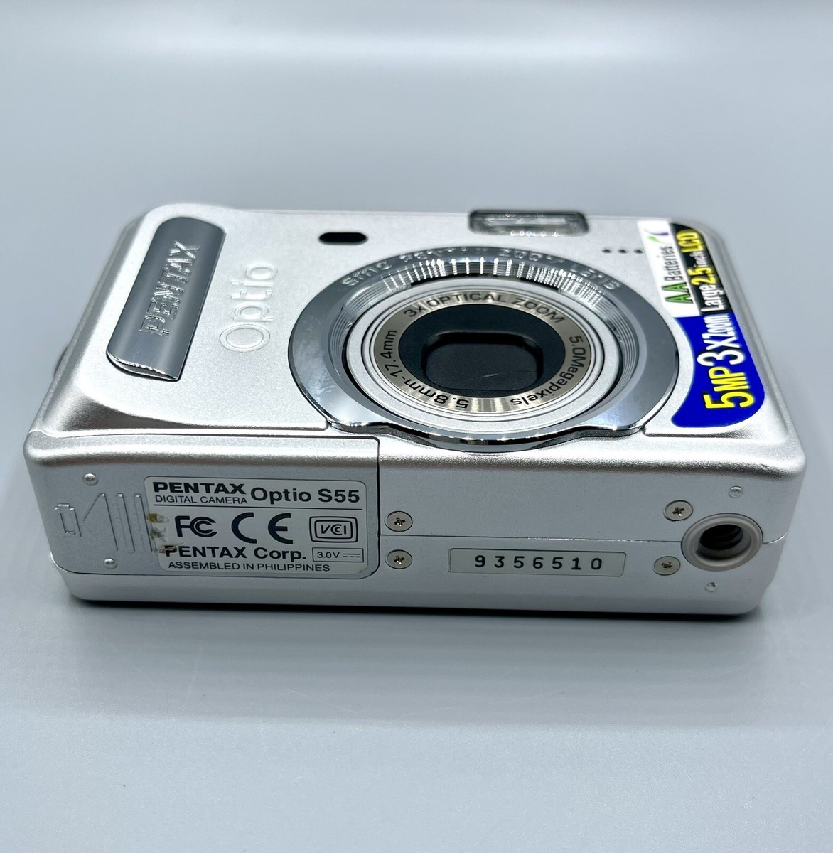 Pentax Optio S55 5.0MP Compact Digital Camera Silver Unit Pentax Optio S55 5.0MP Compact Digital Camera Silver Unit