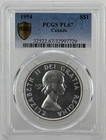 1954 Proof-like Canada Silver Dollar - PCGS PL 67.  Exceptional Eye Appeal.