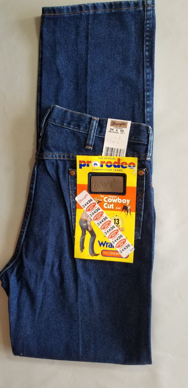WRANGLER PRO RODEO GOLD BUCKLE Men Vintage USA Cowboy CutDen