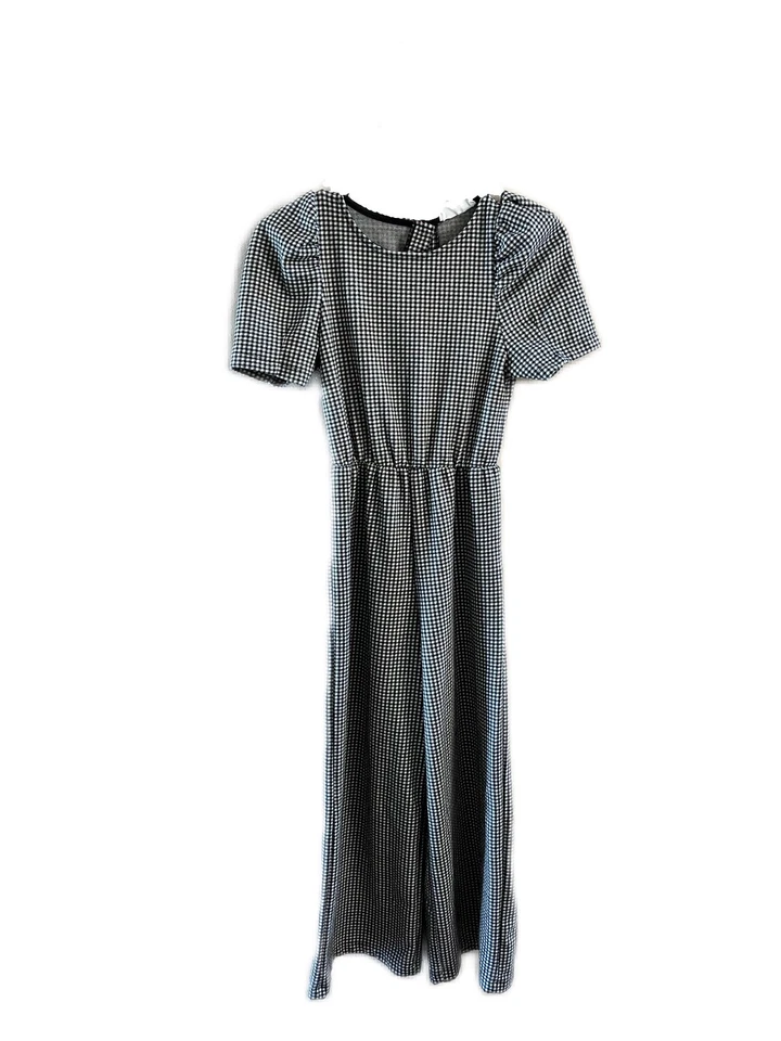 Mono a cuadros blanco y negro ZARA Basics talla 13-14 Foto 2 de 4