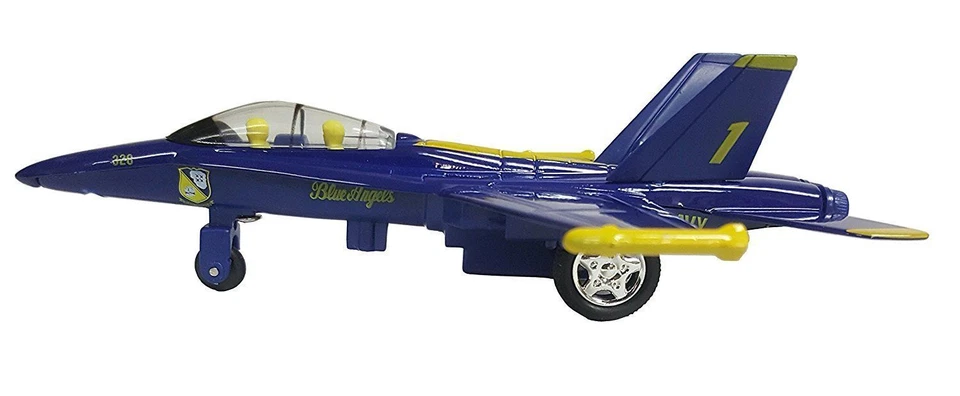 Set of 6: 6.5" X-Planes US Navy F-18 Hornet Blue Angel Jet Diecast Toy Authentic - Image 2 of 4