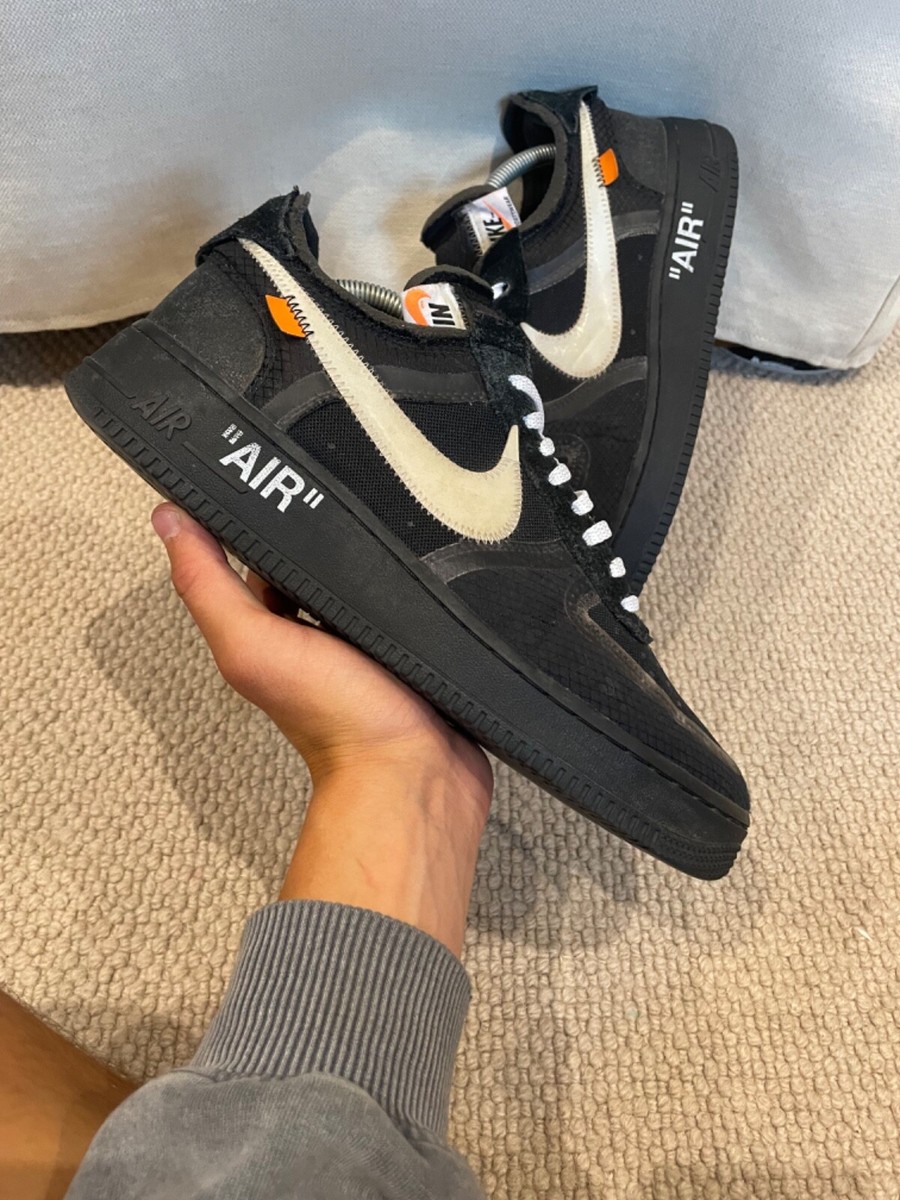 nike off white air force one black
